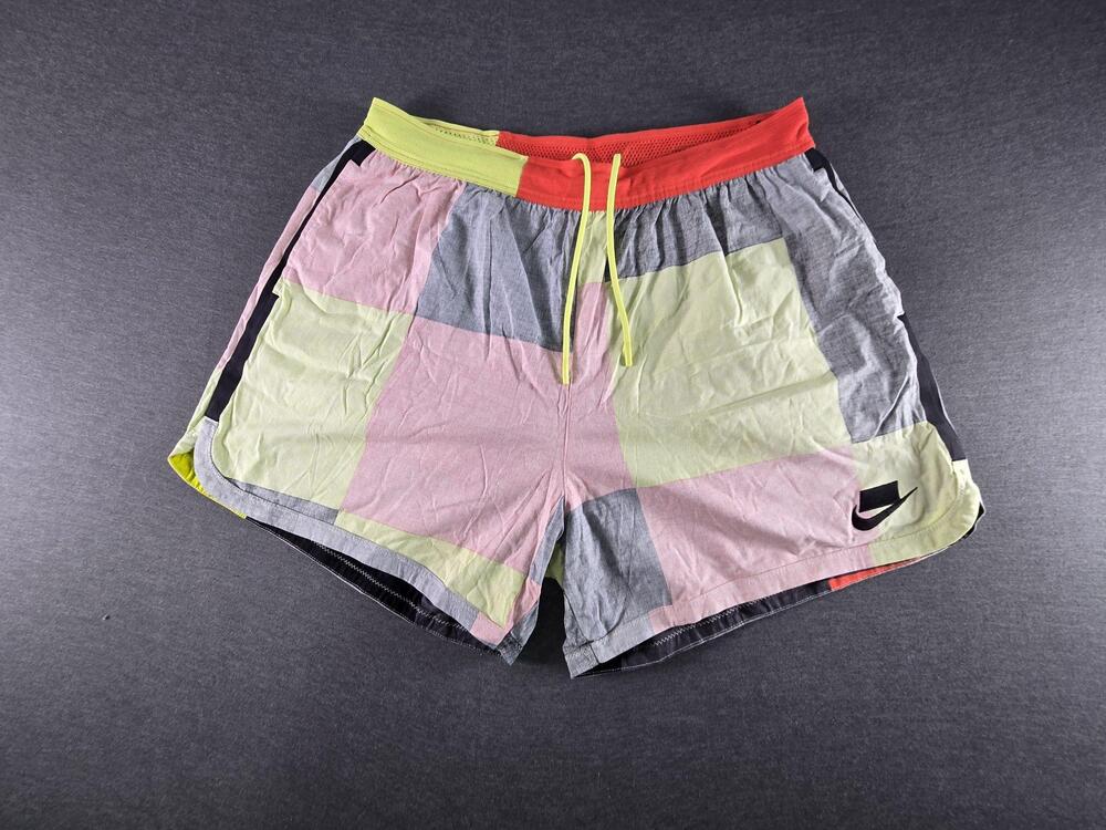 Nike Shorts Mens 2XL Multicolor Colorblock Patchwork Just Do It Running